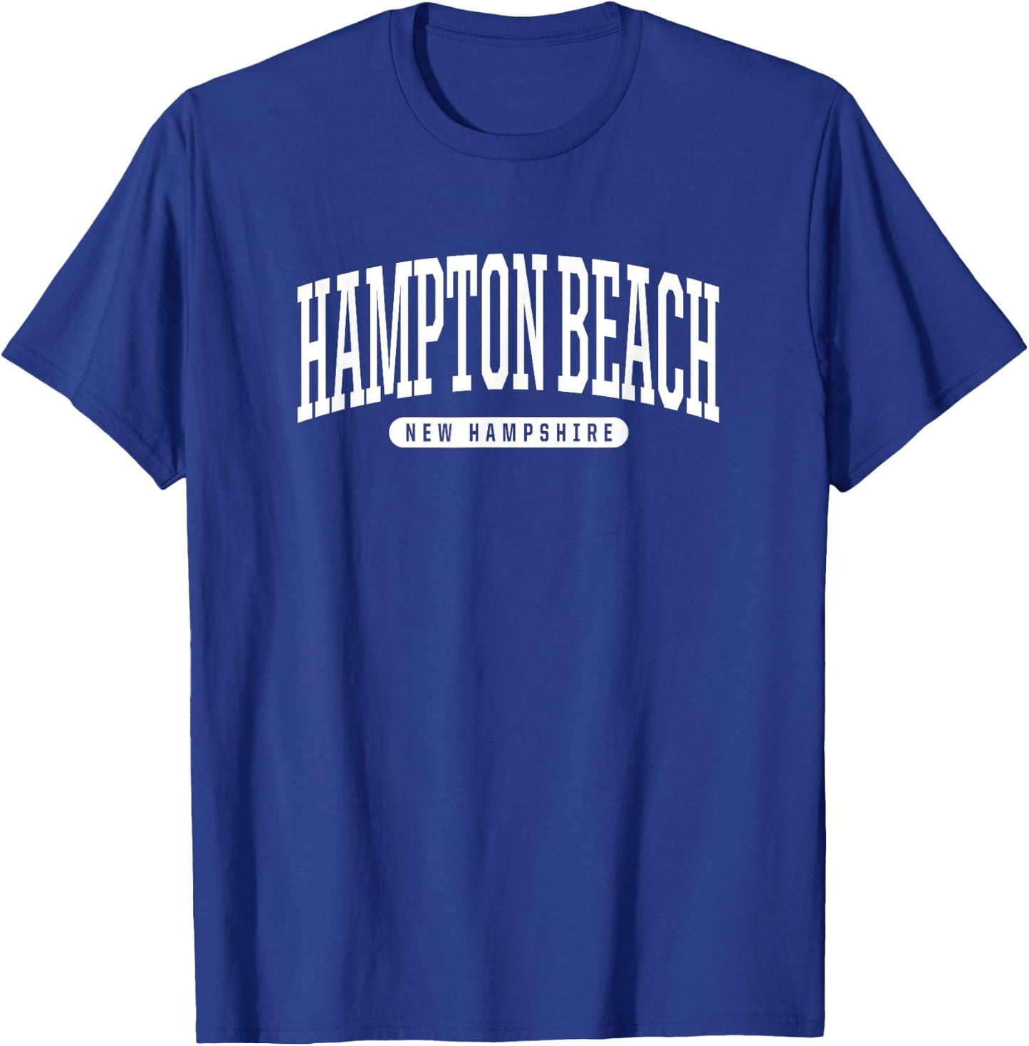 College Style Hampton Beach New Hampshire Souvenir Gift Men Women T-Shirt - T-Shirt | Royal