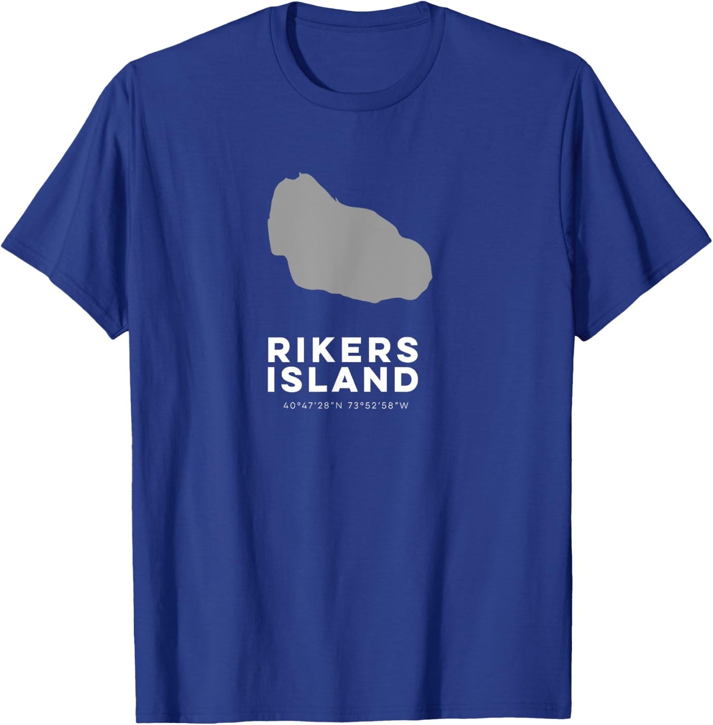 Rikers Island New York Graphic T T-Shirt - T-Shirt | Royal