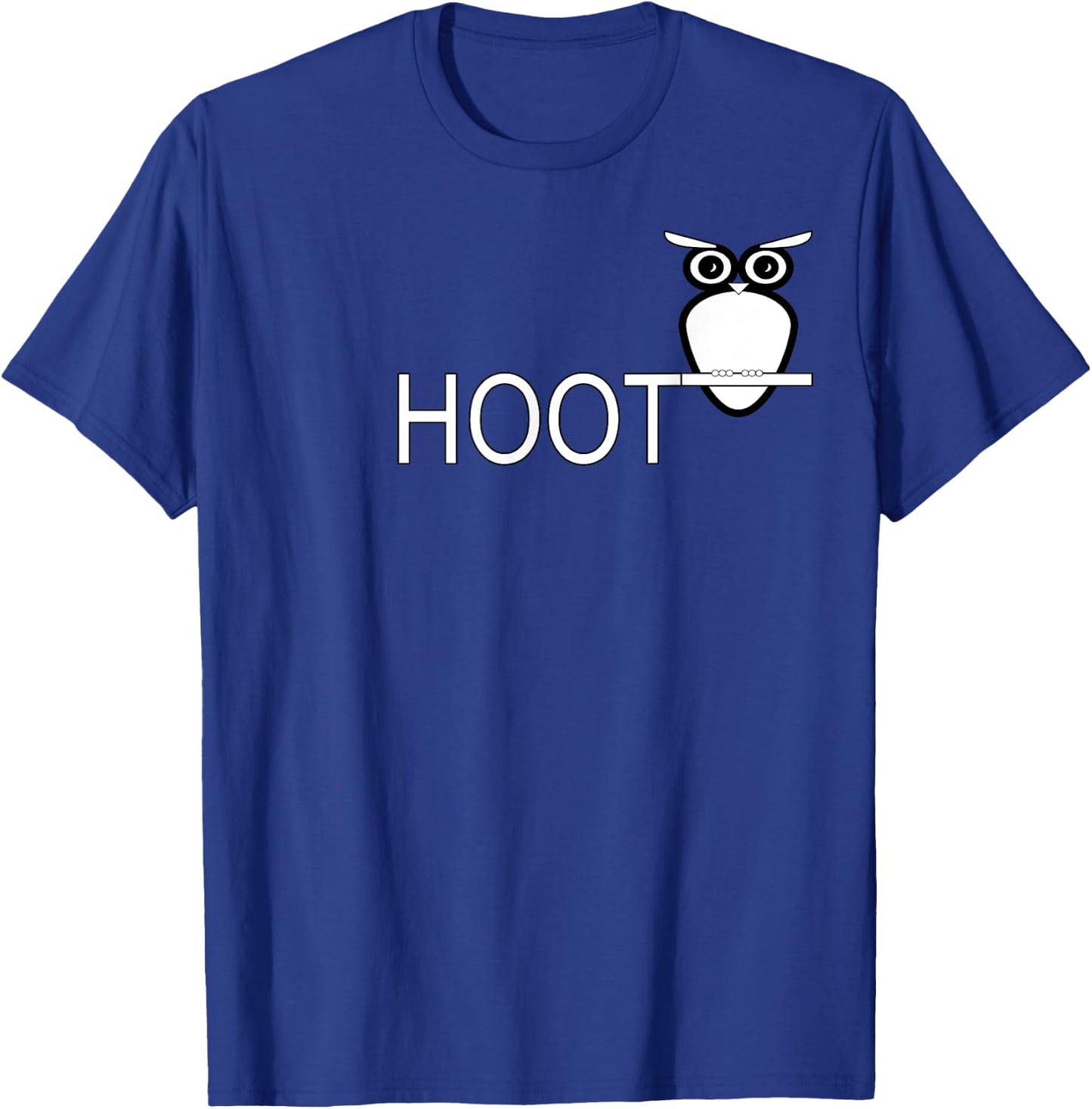 Owl Design With A Hoot T-Shirt - T-Shirt | Royal
