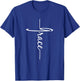 Christian Faith Cross Script - Grace T-Shirt - T-Shirt | Royal