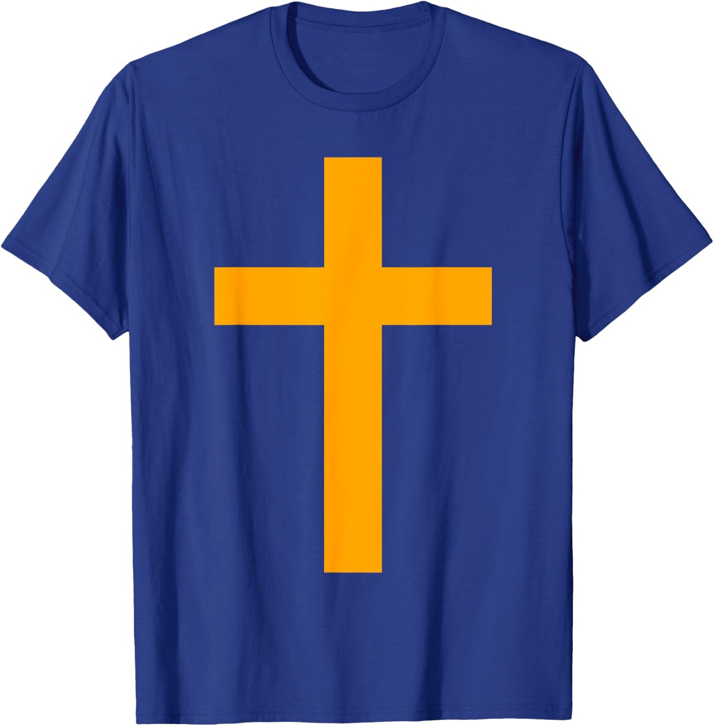 Christian God Jesus Cross Orange T-Shirt - T-Shirt | Royal