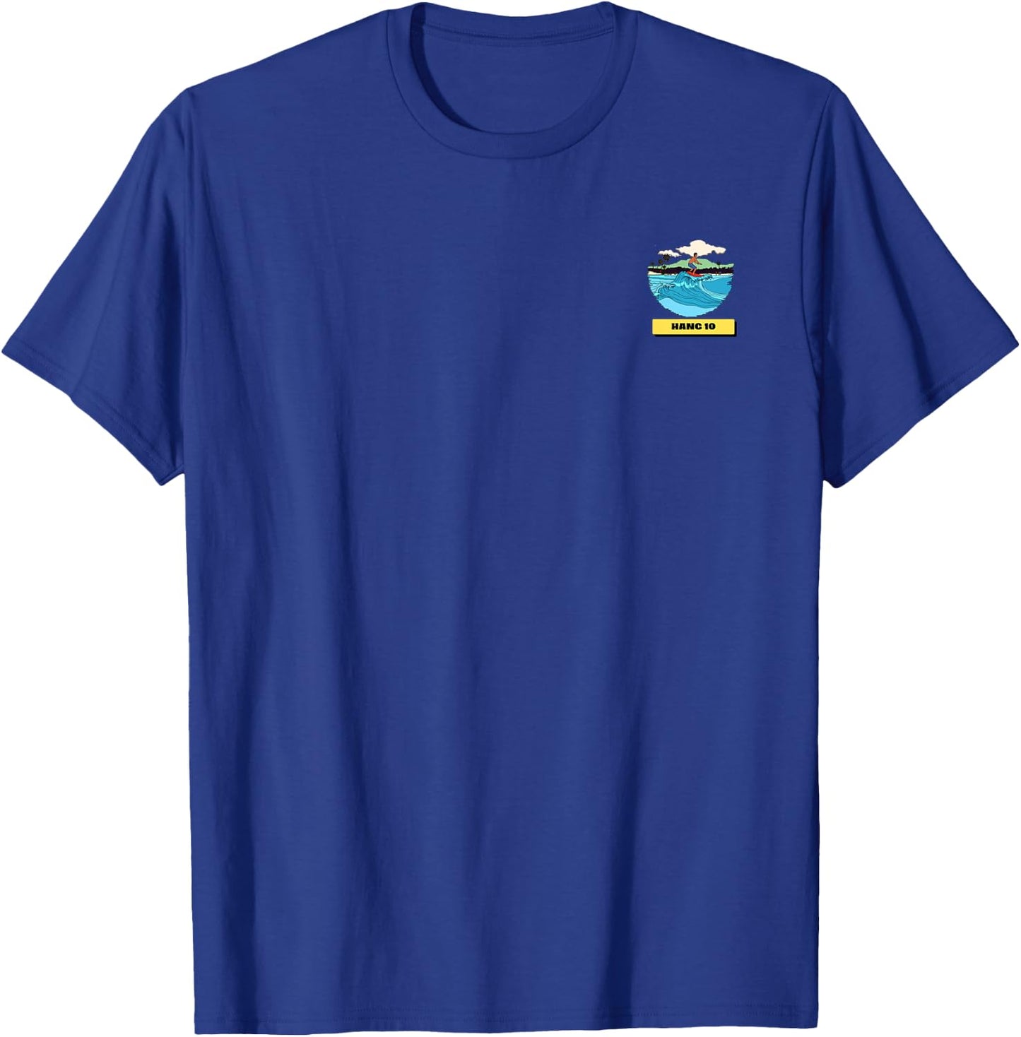 Surfing Legend Just Surf Hang Ten Design T-Shirt - T-Shirt | Royal