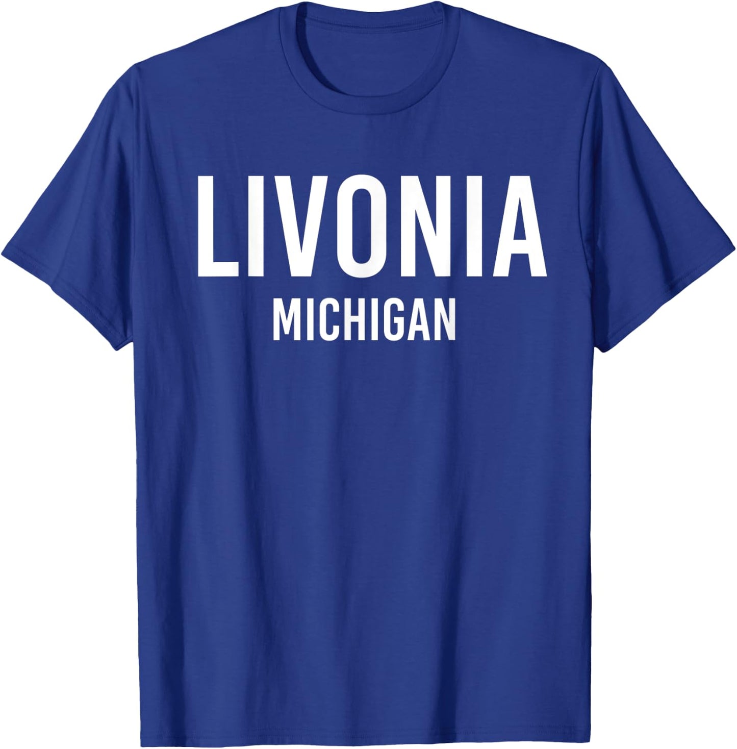 LIVONIA MICHIGAN MI USA Patriotic Vintage Sports Women Kids Men T-Shirt - T-Shirt | Royal