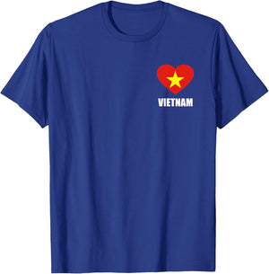 Vietnam Flag I Love Vietnam Shirt Country Flag Vietnam , Black, S T-Shirt - T-Shirt | Royal