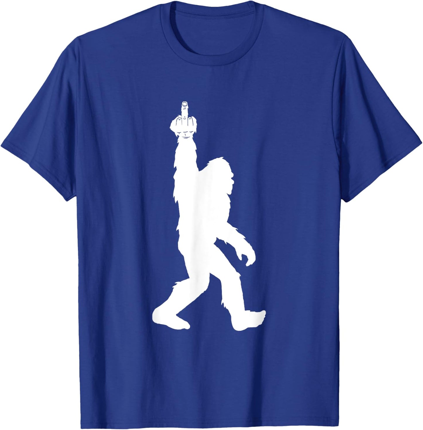 Funny Bigfoot Middle Finger for Squatch Believers T-Shirt - T-Shirt | Royal