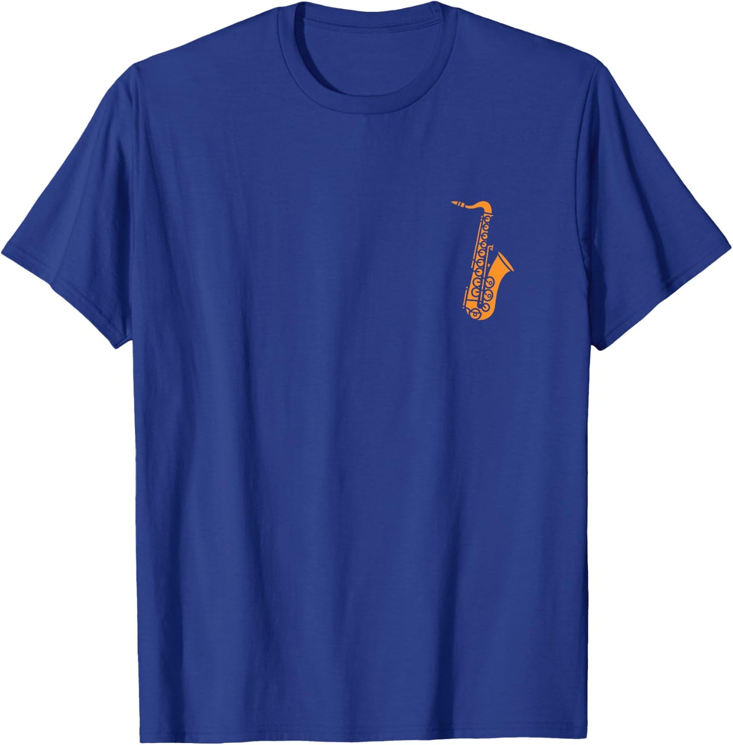 Music Saxophonist Minimalist Simple Instrument Saxophone , Black, S T-Shirt - T-Shirt | Royal
