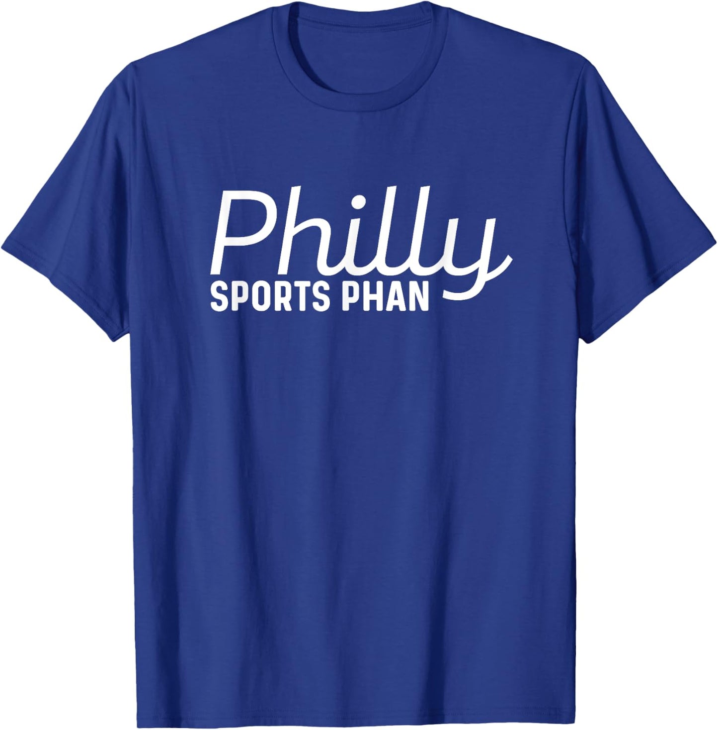 Philly Sports Phan Retro White Text Trendy Philadelphia Fan T-Shirt - T-Shirt | Royal