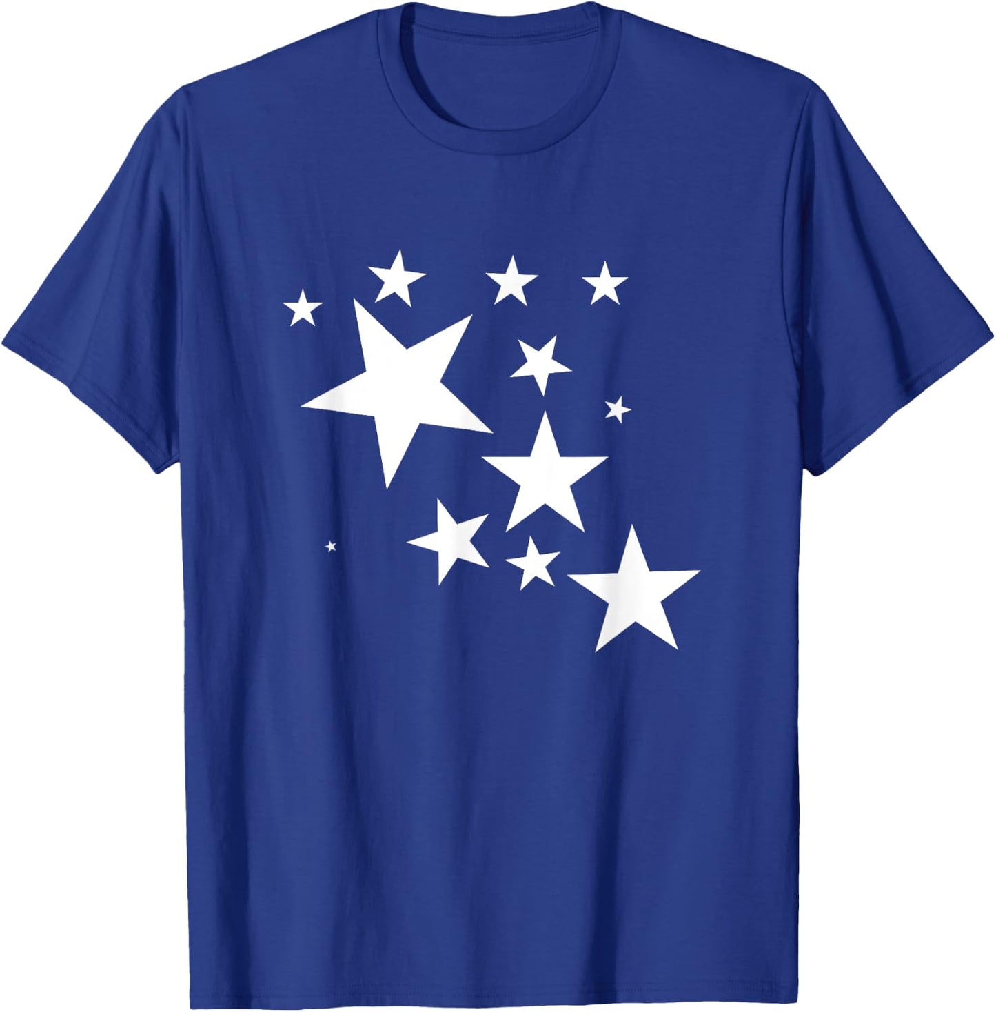 White Stars Star-Pattern-Design Costume Gift Men Women Kids T-Shirt - T-Shirt | Royal