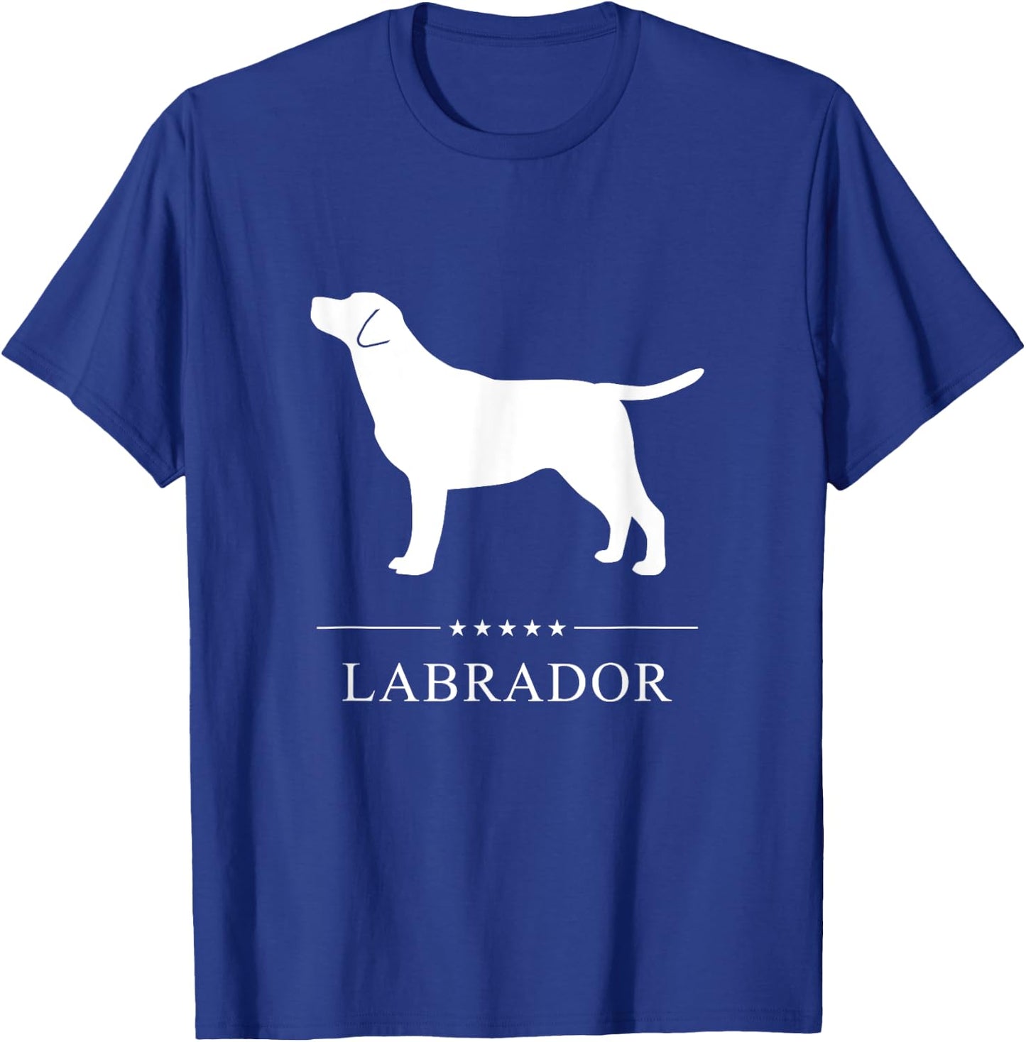 Labrador Dog White Silhouette T-Shirt - T-Shirt | Royal