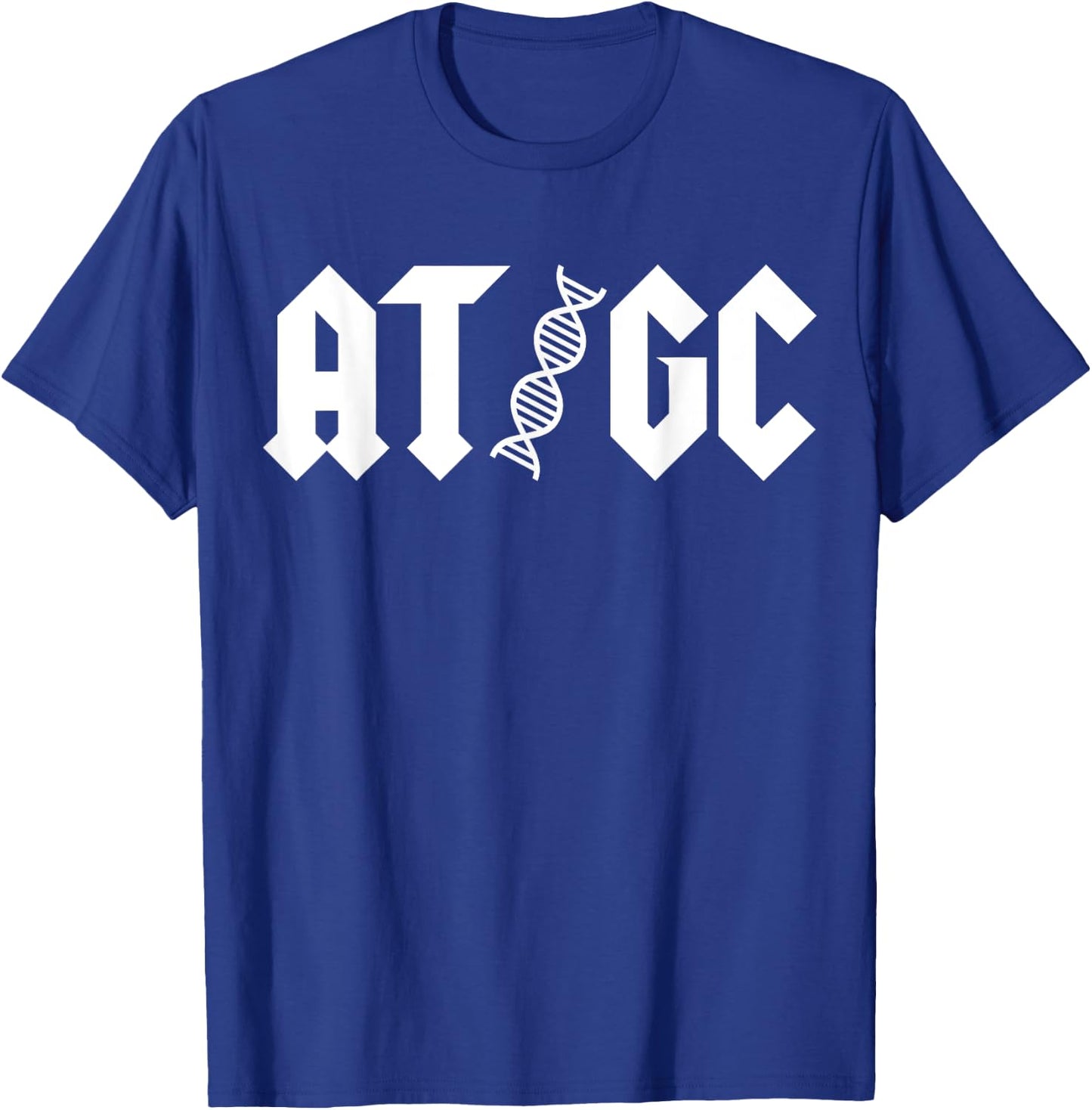 AT GC Biology DNA Strand Double Helix Teacher Student T-Shirt - T-Shirt | Royal