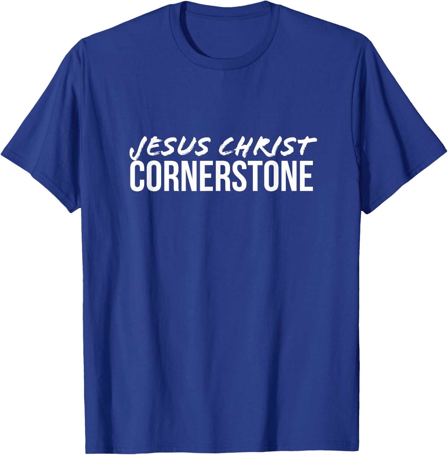 Jesus Christ Cornerstone T-Shirt - T-Shirt | Royal
