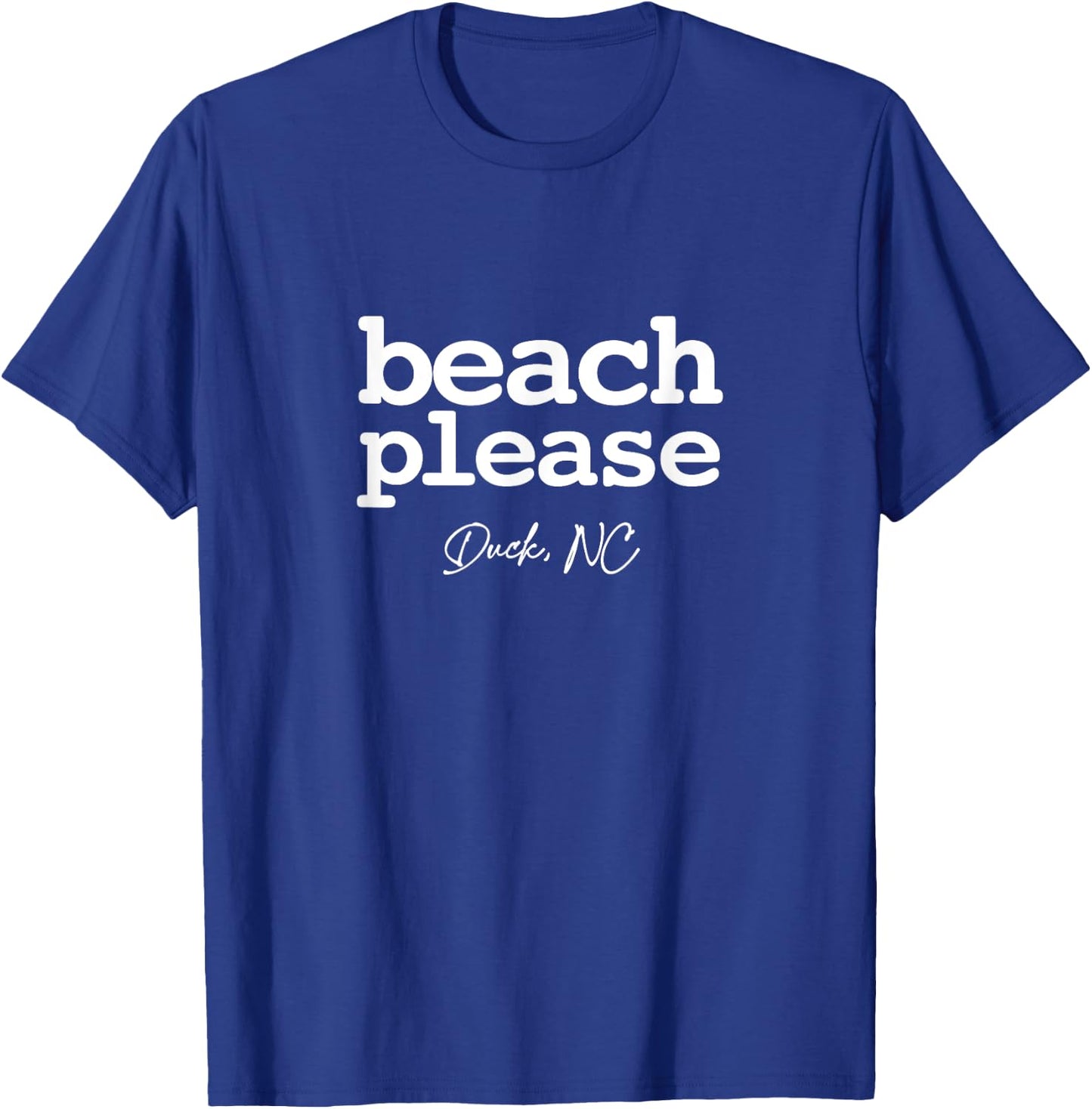 Duck North Carolina NC Beach Please Simple Graphic Women Kids T-Shirt - T-Shirt | Royal