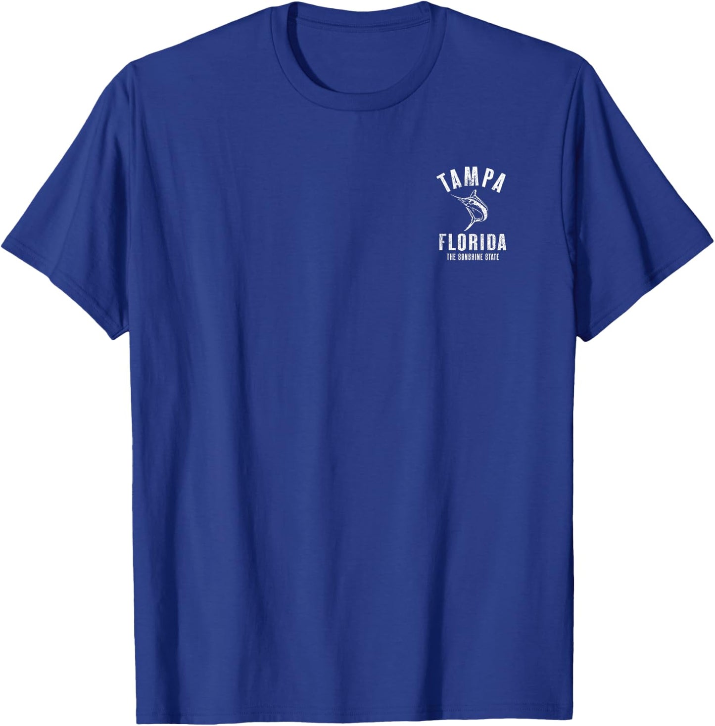 Tampa Florida FL Retro Vintage Beach Front & Back Women T-Shirt - T-Shirt | Royal
