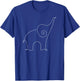 Elephant line art, yoga, minimalist T-Shirt - T-Shirt | Royal
