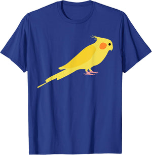 Cute Yellow Cockatiel Tropical Bird T-Shirt - T-Shirt | Royal