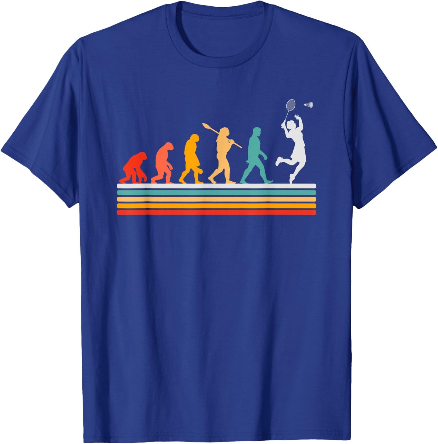 Evolution De L'homme Joueur De Badminton T-Shirt - T-Shirt | Royal