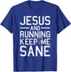 Jesus And Running Christmas Religious Faith Christian Runner T-Shirt - T-Shirt | Royal