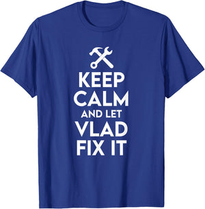 Vlad Handyman Birthday Name Personalized Vlad Mechanic T-Shirt - T-Shirt | Royal