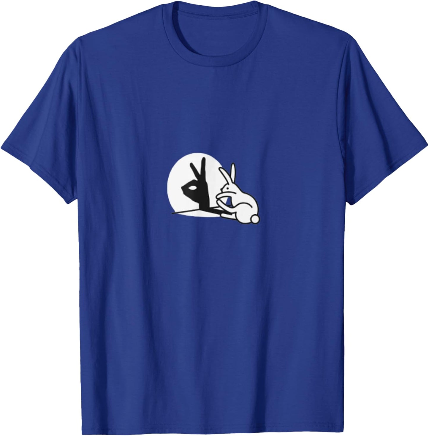 Funny Rabbit hand shadow puppets humor T-Shirt - T-Shirt | Royal