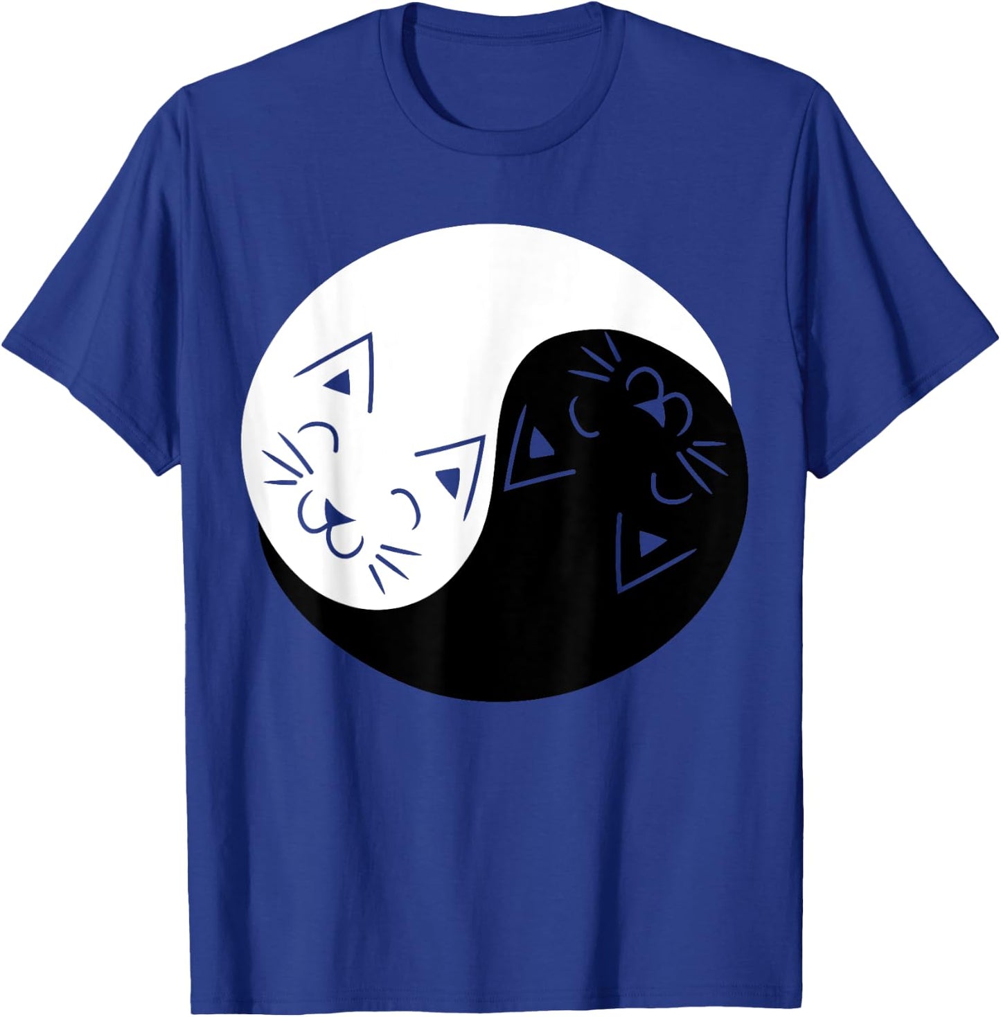 Yin and Yang Cats Shirt | Funny Cat Animal Women Kids T-Shirt - T-Shirt | Royal