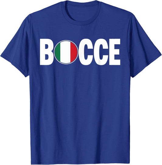 Bocce Ball Team Bocci Boccie National Italian Flag Sport Fan T-Shirt - T-Shirt | Royal