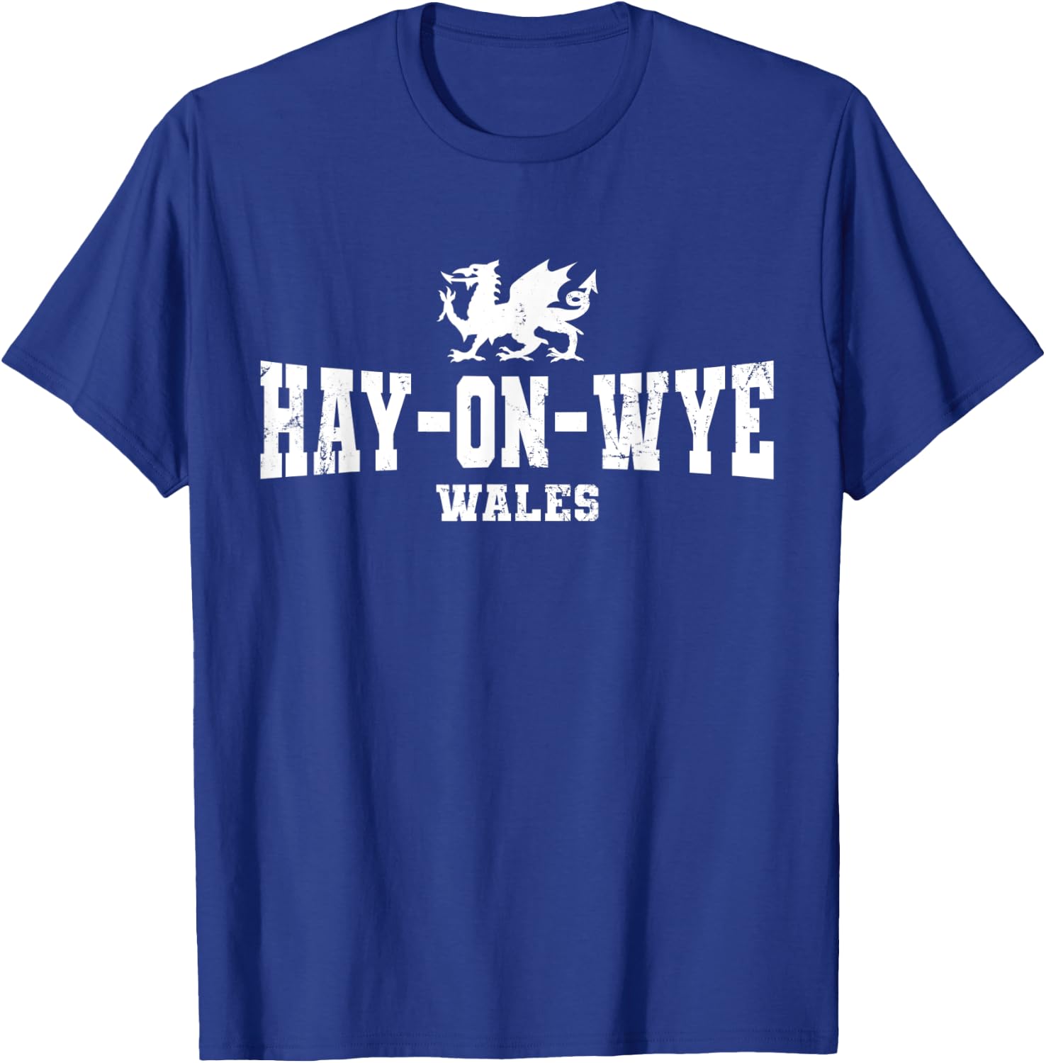 Hay-on-Wye Wales Welsh Dragon Flag Cymru T-Shirt - T-Shirt | Royal