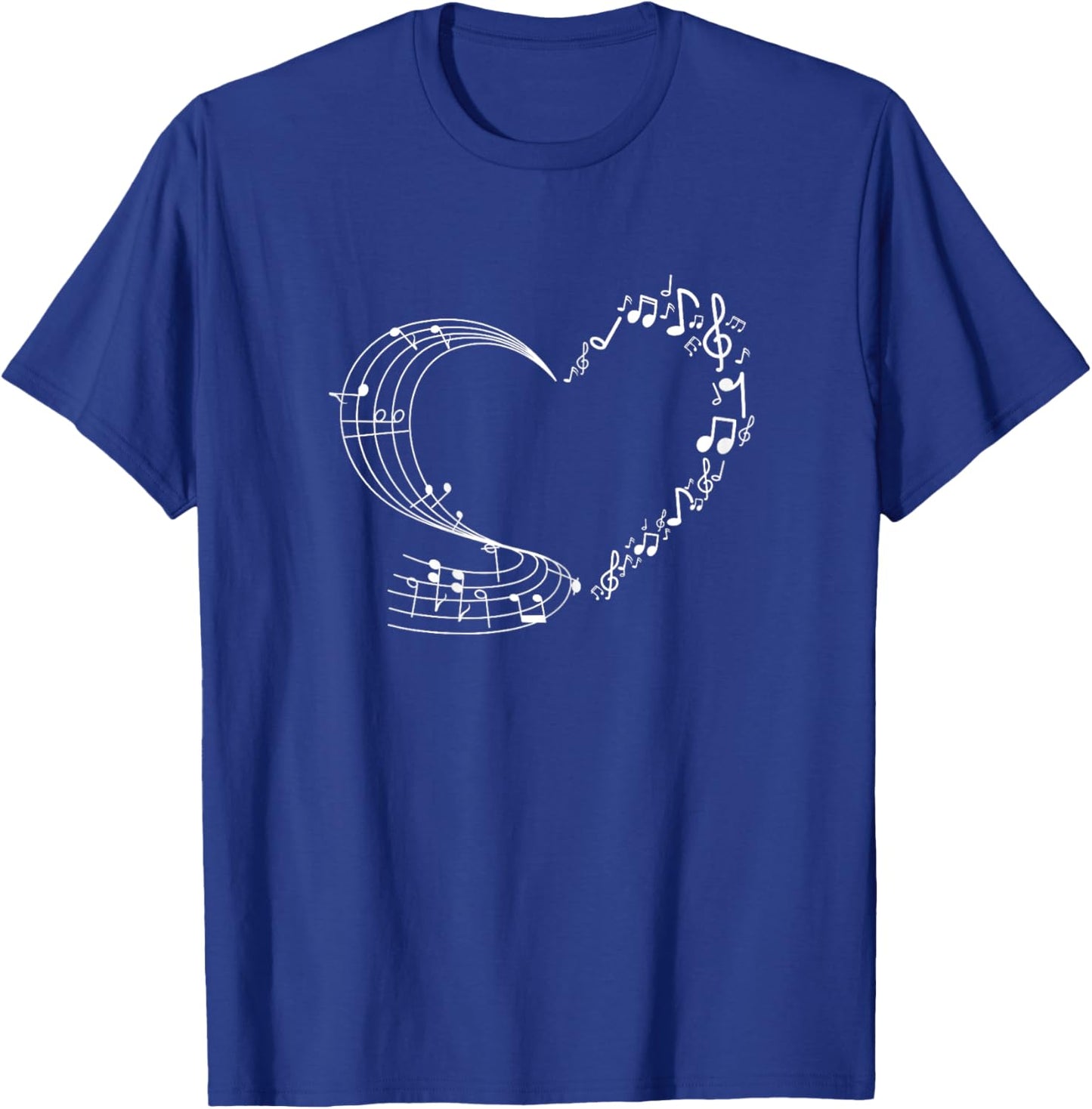 Cute Heart Music Note Women Girls Musicians T-Shirt - T-Shirt | Royal
