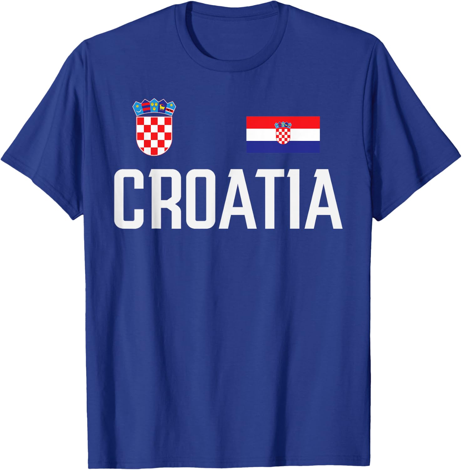 Croatia Flag Croatian Football Soccer Fan Men Women Kids T-Shirt - T-Shirt | Royal