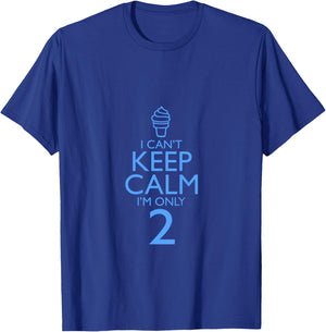Kids I Can't Keep Calm I'm Only 2 T-Shirt - T-Shirt | Royal