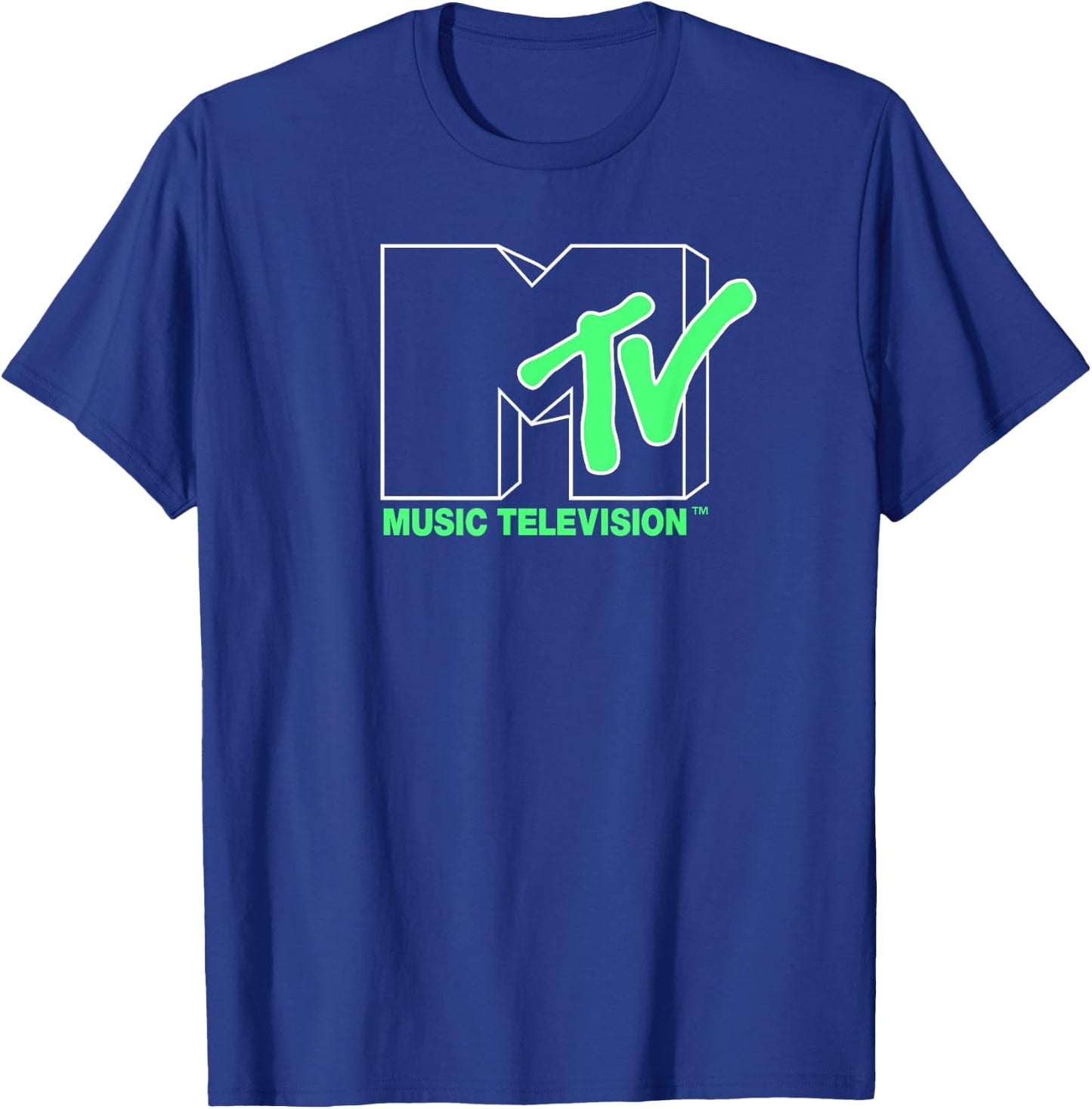 MTV Space Walk Front Back Logo , black T-Shirt - T-Shirt | Royal
