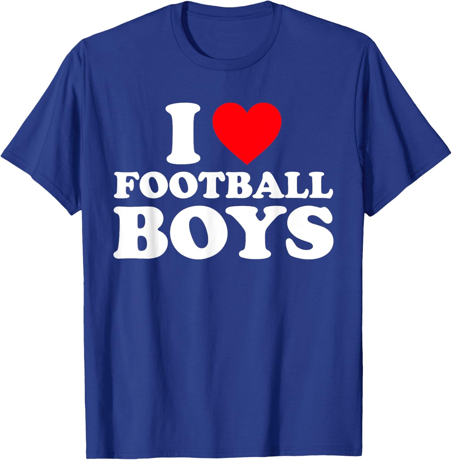 I Love Football Boys Shirt I Heart Football Boys T-Shirt - T-Shirt | Royal
