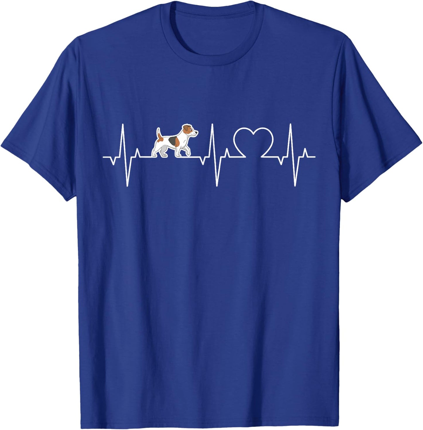 Jack Russell Terrier Heartbeat Terrier ECG Dog Owner , black T-Shirt - T-Shirt | Royal