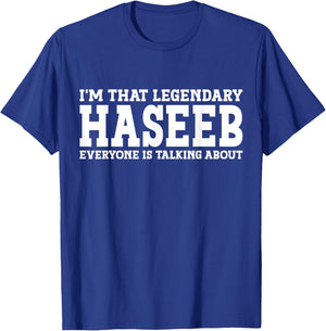 Haseeb Personal Name First Name Funny Haseeb T-Shirt - T-Shirt | Royal