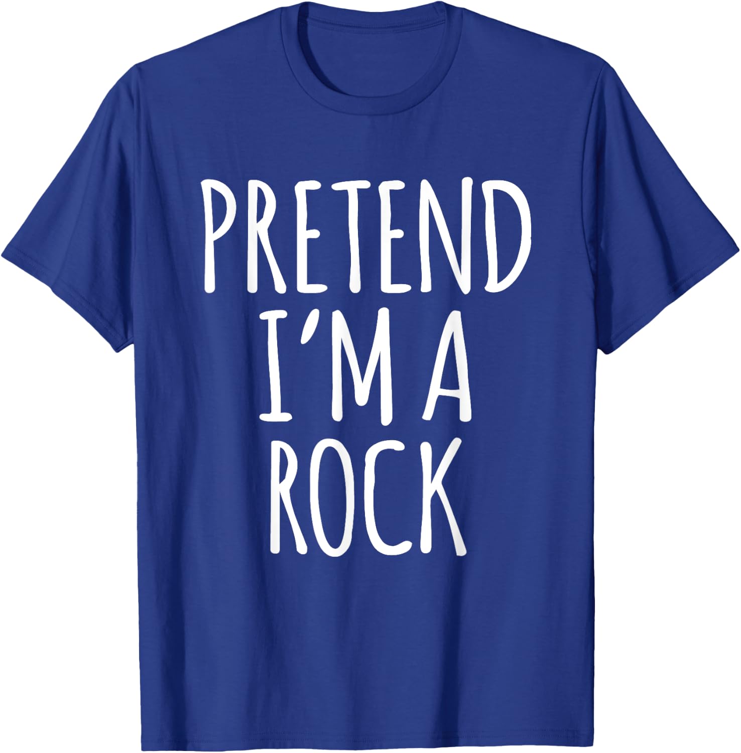 Funny Lazy Halloween Costume Shirt - Rock Boulder Gravel T-Shirt - T-Shirt | Royal
