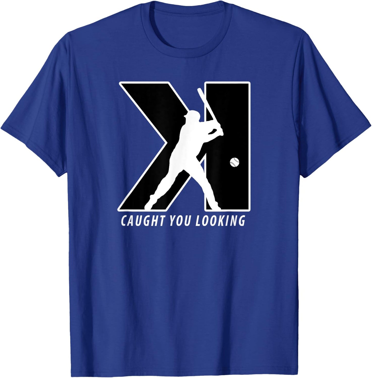 Backwards K Strikeout Looking Softball Baseball Pitcher T-Shirt - T-Shirt | Royal
