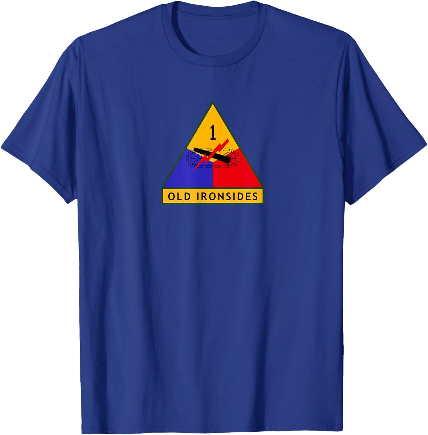 1st Armored Division Shirt Army WWII Old Ironsides T-Shirt - T-Shirt | Royal