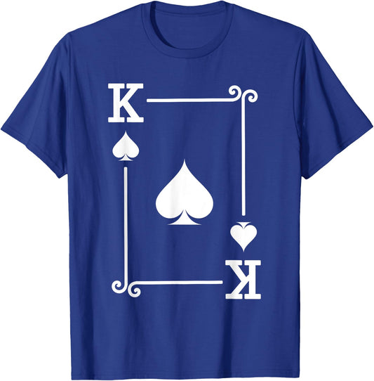 Playing Cards - Matching Spades Card Suits - King Card T-Shirt - T-Shirt | Royal