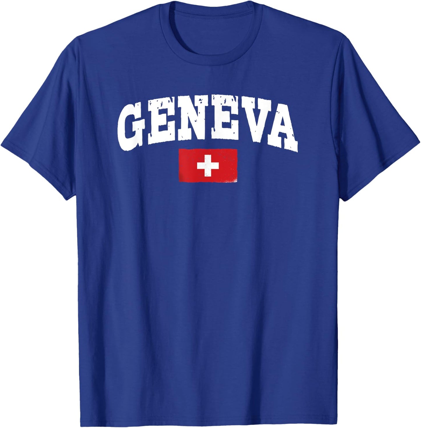 Geneva Swiss Flag Wear Lake Geneva Switzerland T-Shirt - T-Shirt | Royal
