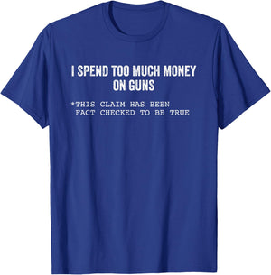 Fact Check Guns Shirts Women Funny Gun Owner Gift T-Shirt - T-Shirt | Royal