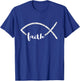 Jesus Fish Ichthy Emblem Christian Faith Symbol Ichthus T-Shirt - T-Shirt | Royal