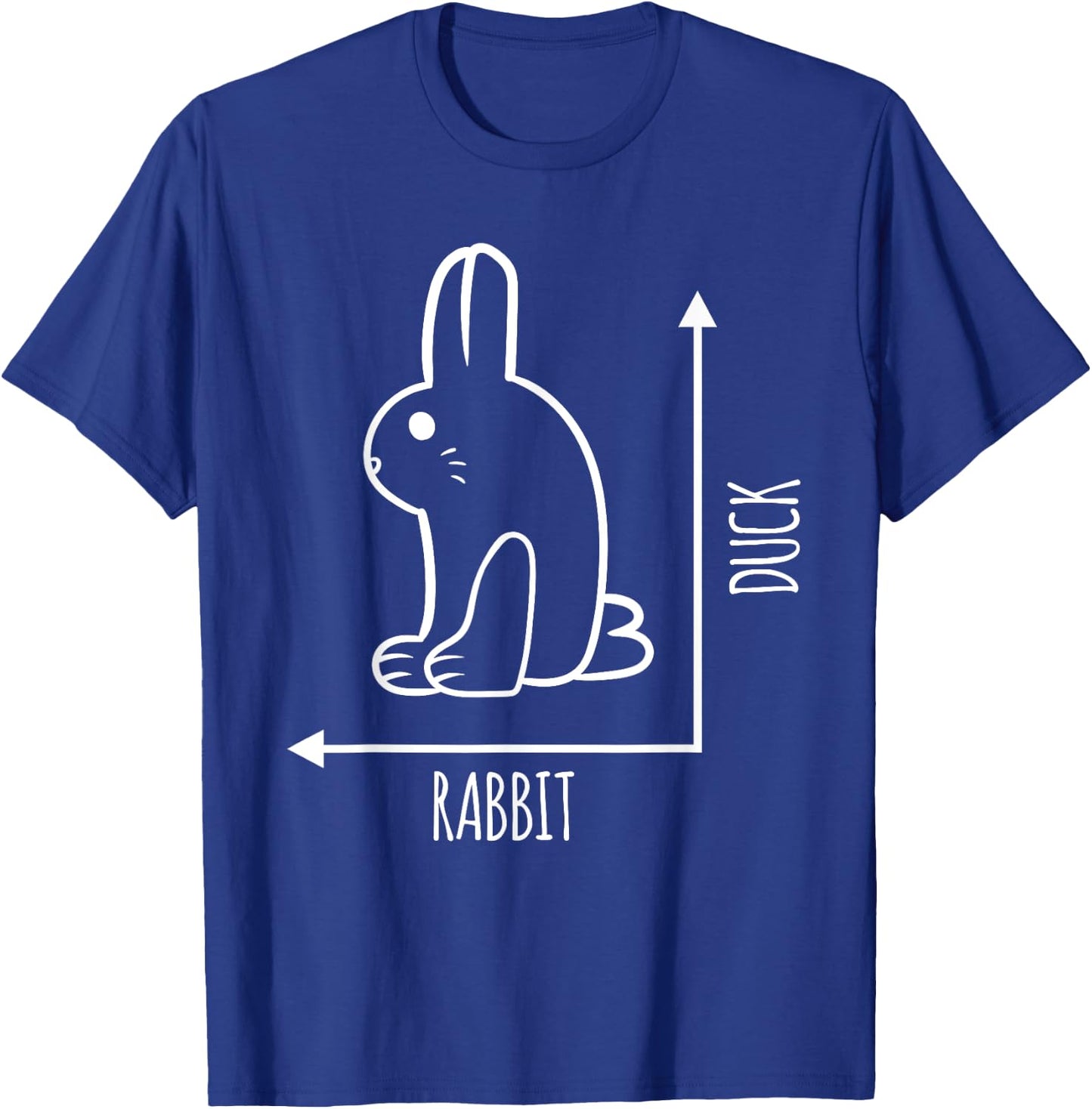Funny Rabbit Duck Graph Rabbit Bird Animal Lover T-Shirt - T-Shirt | Royal