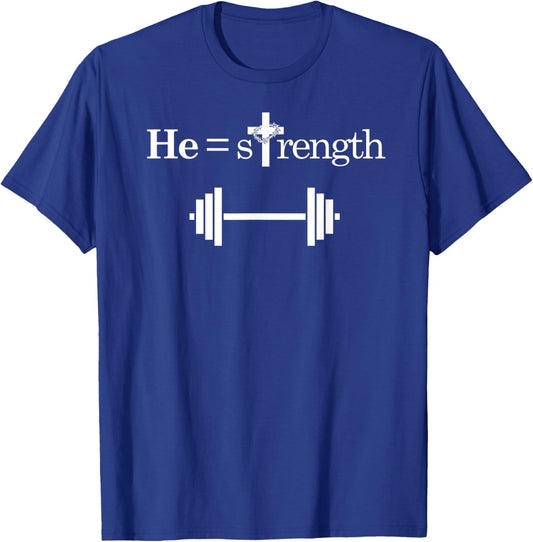 Weight Lifting T Shirt - Workout - Christian T-Shirt - T-Shirt | Royal