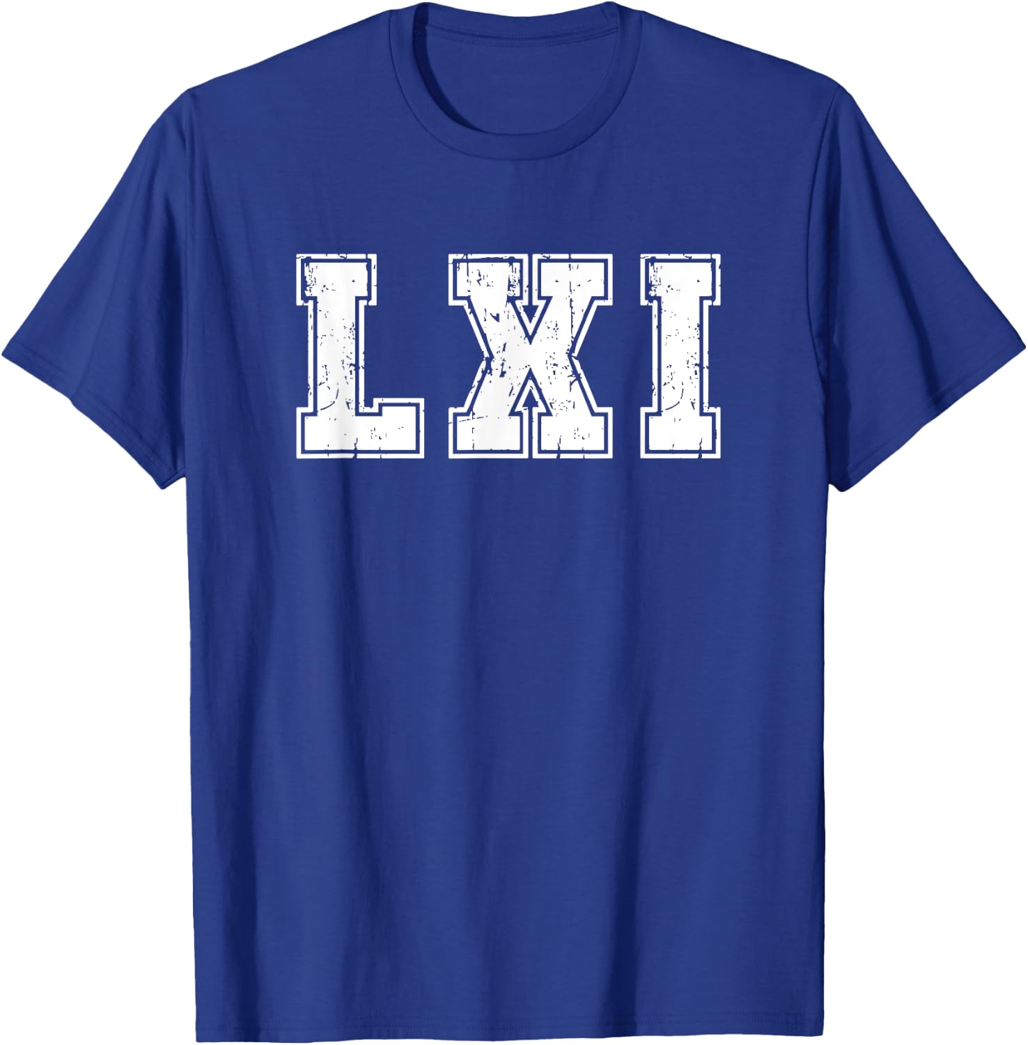 Roman Numeral 61st Birthday 61 Years Old Roman Number T-Shirt - T-Shirt | Royal