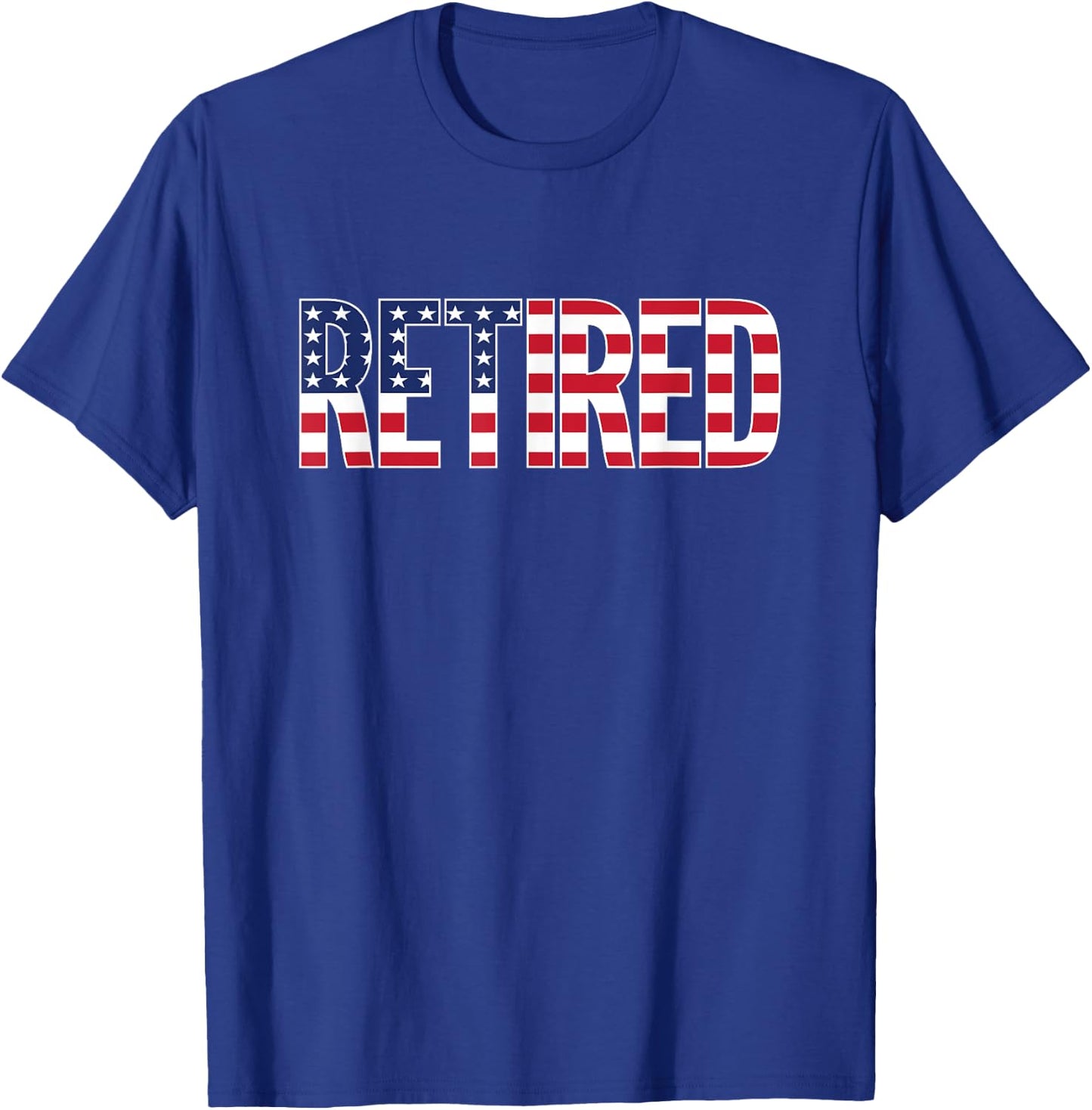 Retirement Shirt USA Retired Patriotic Gift T-Shirt - T-Shirt | Royal