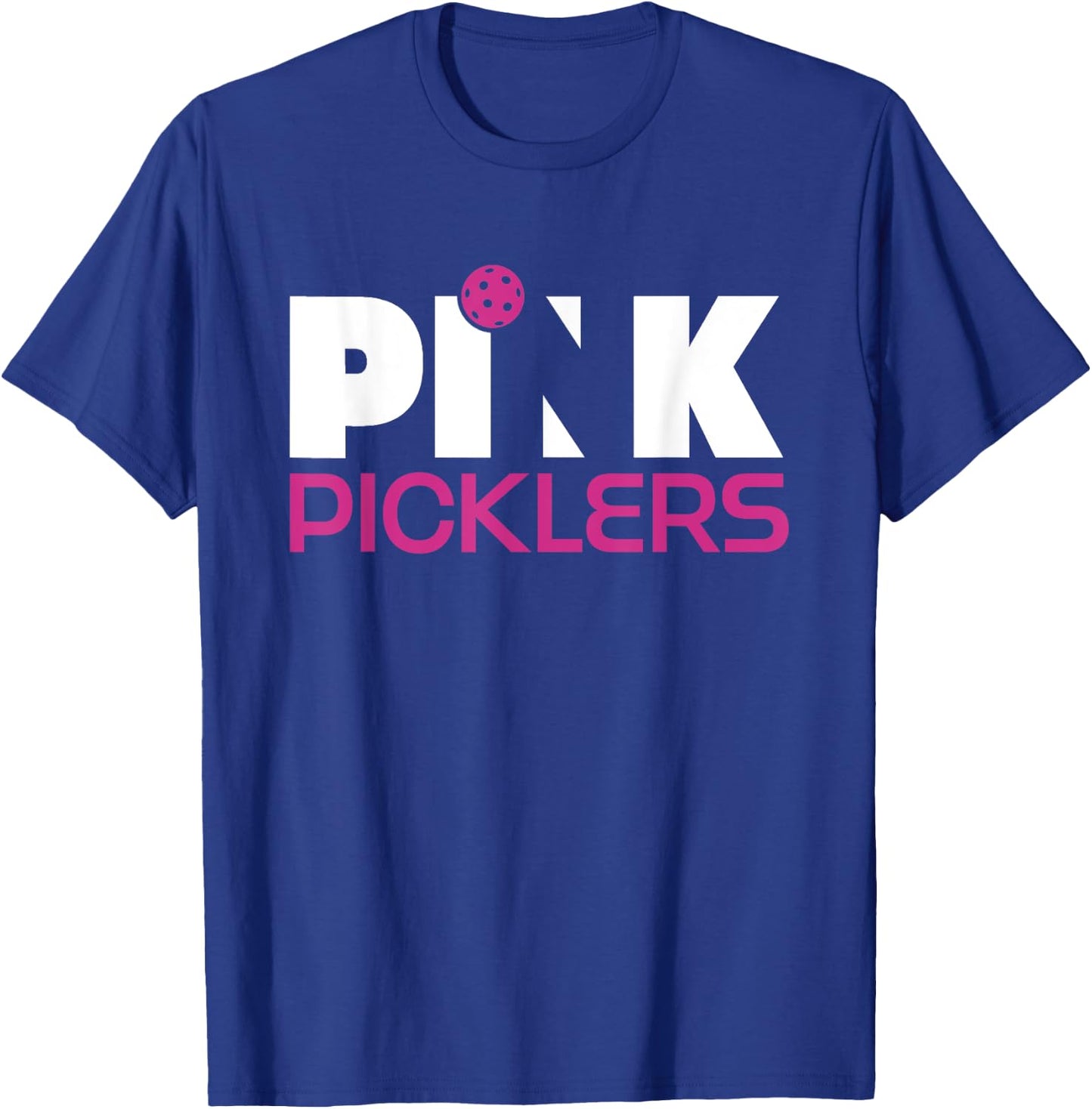 Pink Picklers Pickleball Breast Cancer Awareness T-Shirt - T-Shirt | Royal