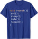 Funny Coding Shirt - Java Recursive Eat Code Sleep Repeat T-Shirt - T-Shirt | Royal