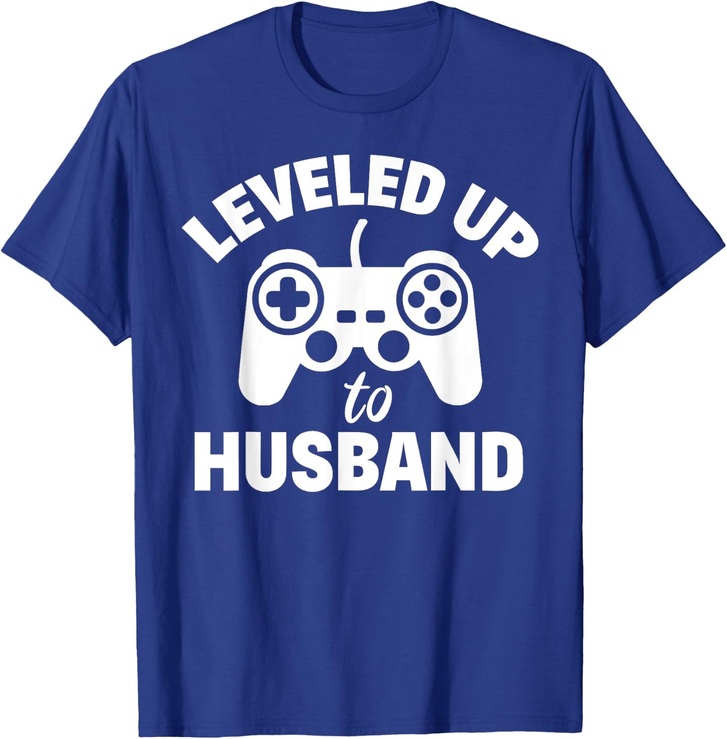 Leveled Up To Husband Couple Gamers Matching Engagement Gift T-Shirt - T-Shirt | Royal