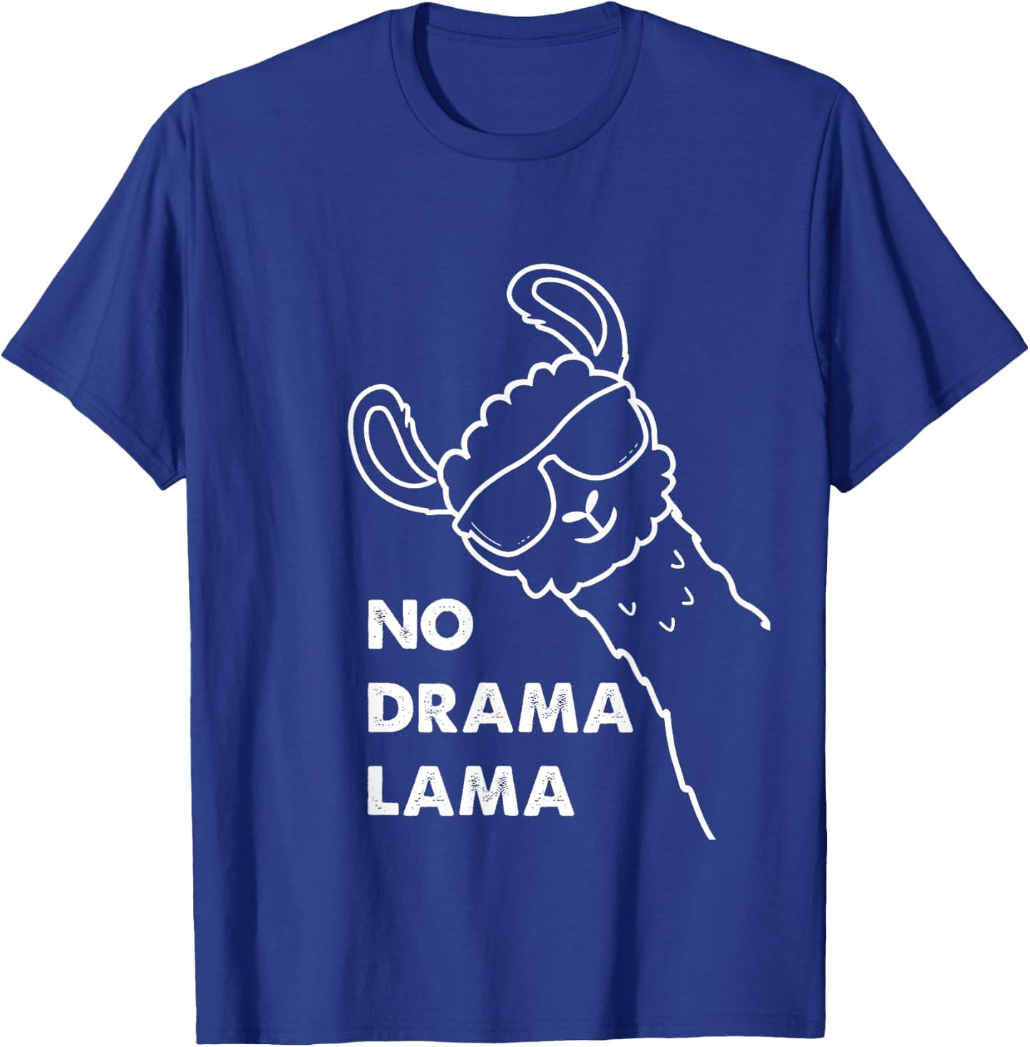 No Drama Lama Alpaca Lover Funny and Cute Llama Birthday , black T-Shirt - T-Shirt | Royal