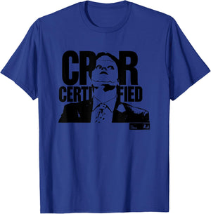 The Office Halloween CPR Certified Dwight Schrute T-Shirt - T-Shirt | Royal
