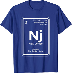 New Jersey Shirt | Garden State Chemistry T-Shirt - T-Shirt | Royal